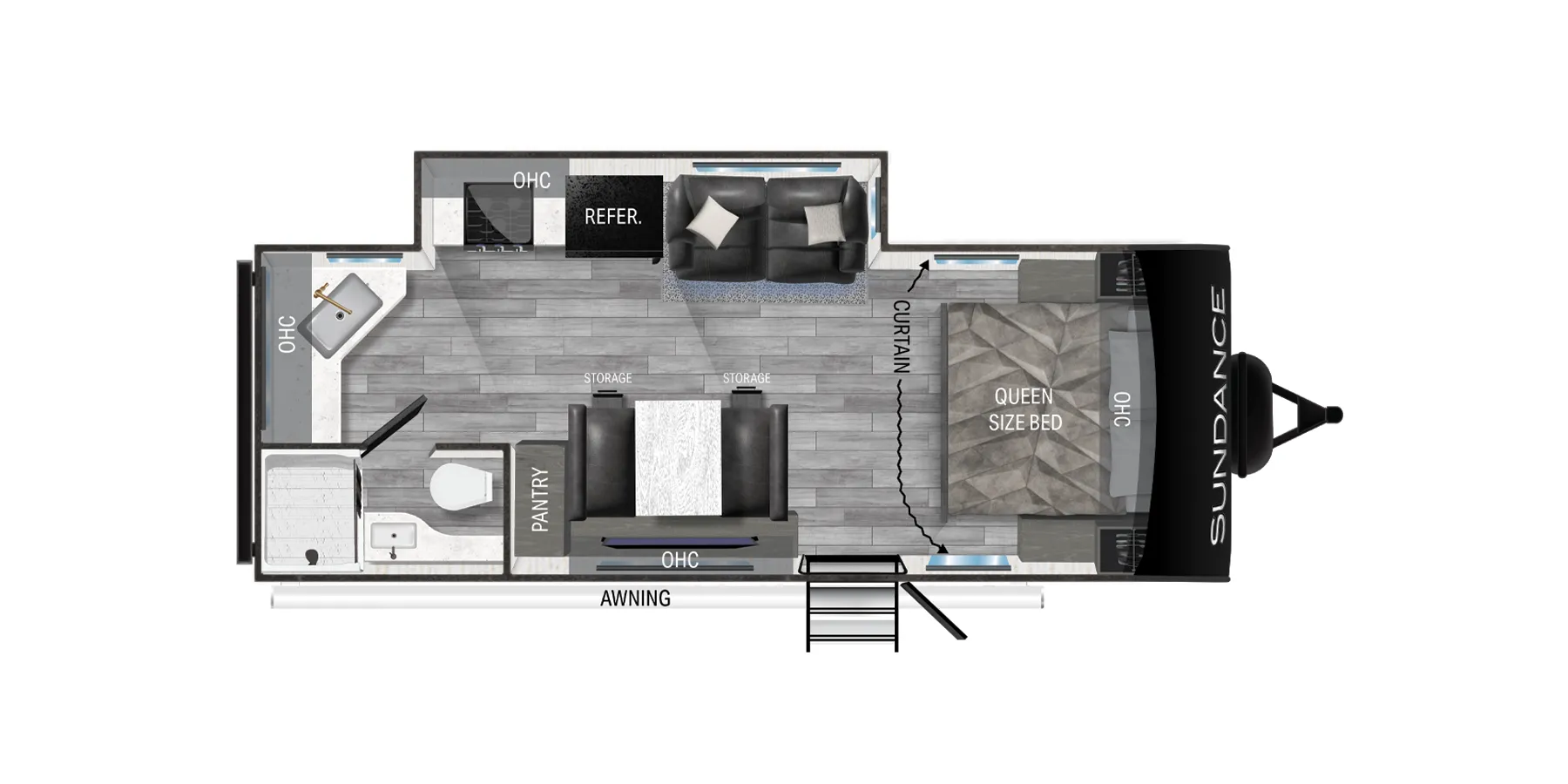 2024 Heartland Sundance Ultra-Lite Travel Trailers 231ML - Floor plan