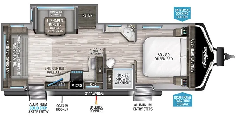 2023 Grand Design Imagine 2500RL - Floor plan