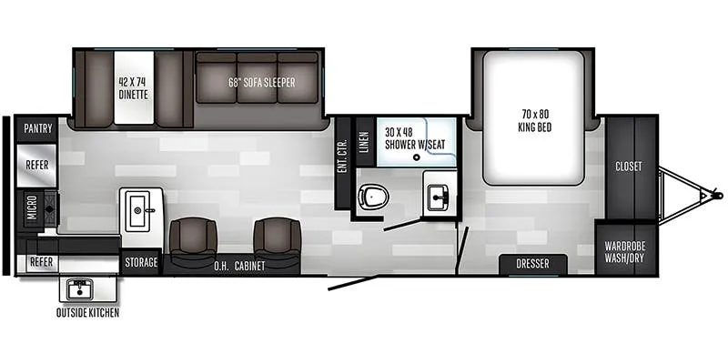 2017 Palomino Solaire 304 RKDS - Floor plan