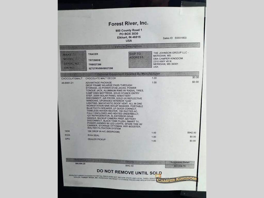 2027 Forest River Tracer 295DB, Photos photo 29