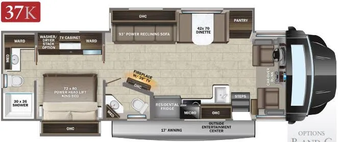 Entegra Coach Accolade 37K floor plan