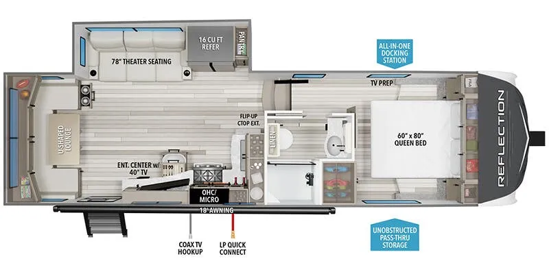 2026 Grand Design Reflection 150 Series 260RD - Floor plan