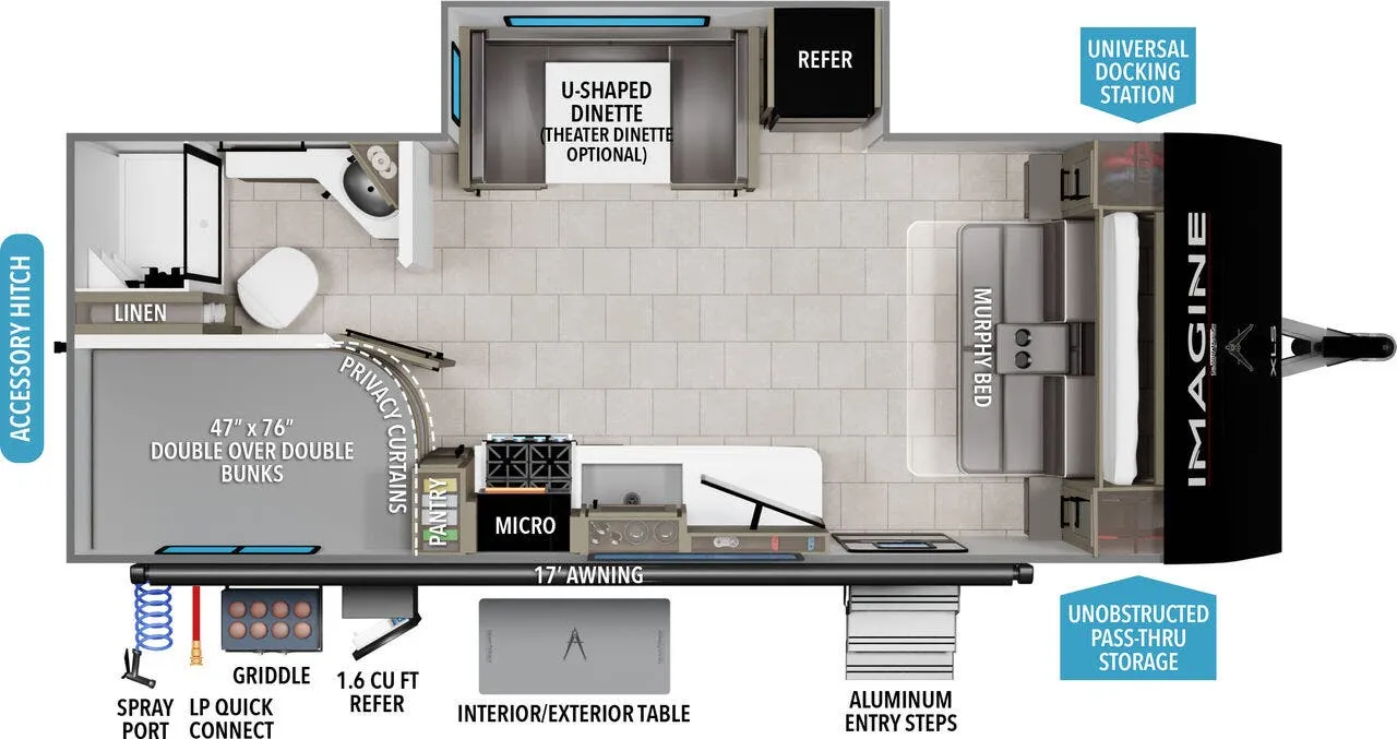 Grand Design Imagine XLS 21MBE floor plan