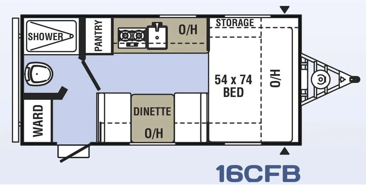 Coachmen Clipper Cadet 16CFB floor plan