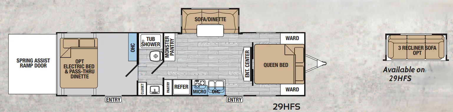 Forest River XLR Hyperlite 29HFS floor plan