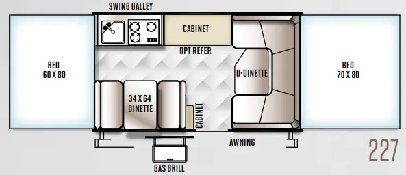 Forest River Flagstaff MAC 227 floor plan