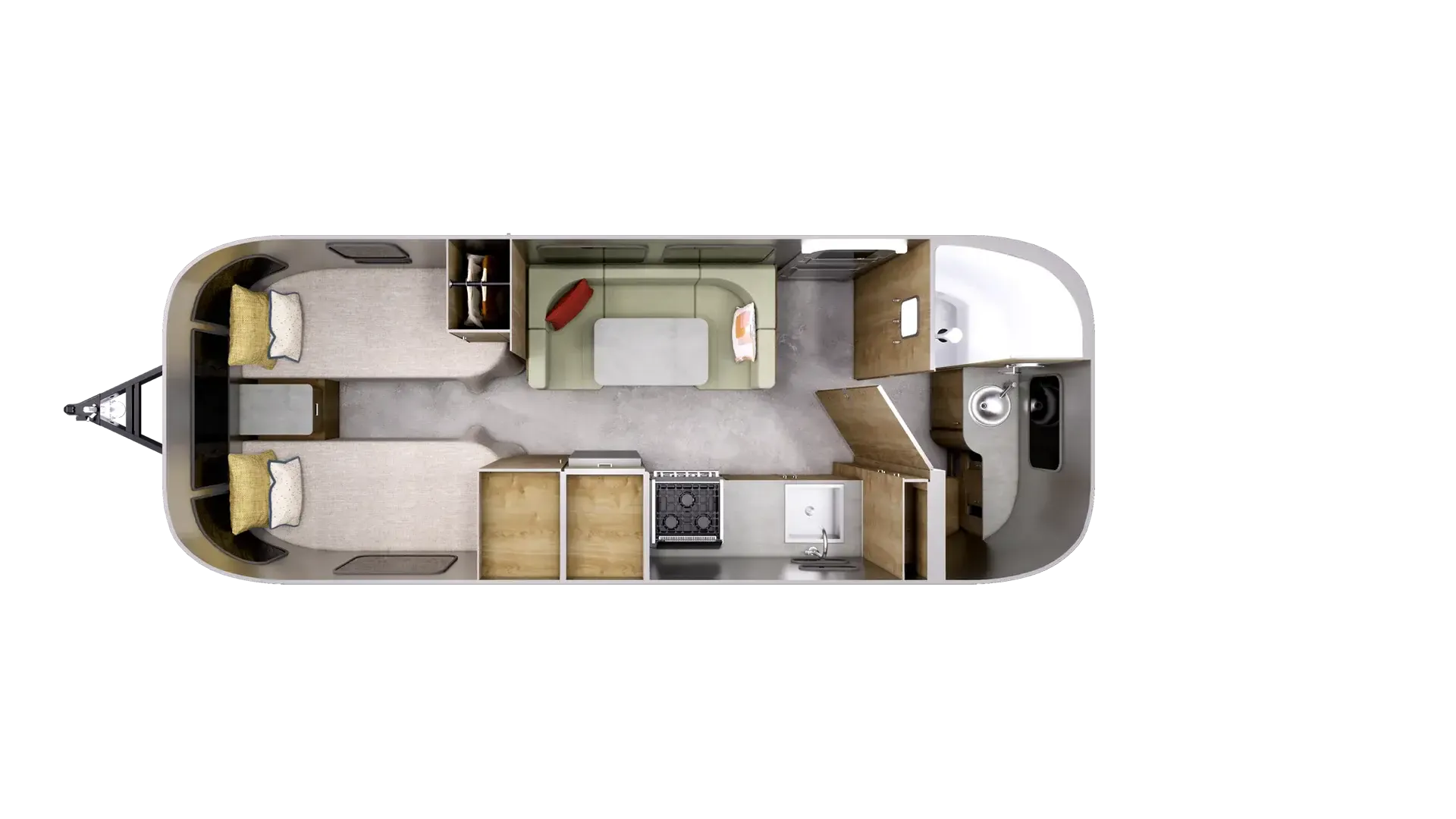 Airstream Flying Cloud 23FB floor plan