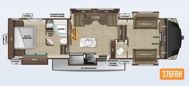 Highland Ridge Open Range 376FBH floor plan