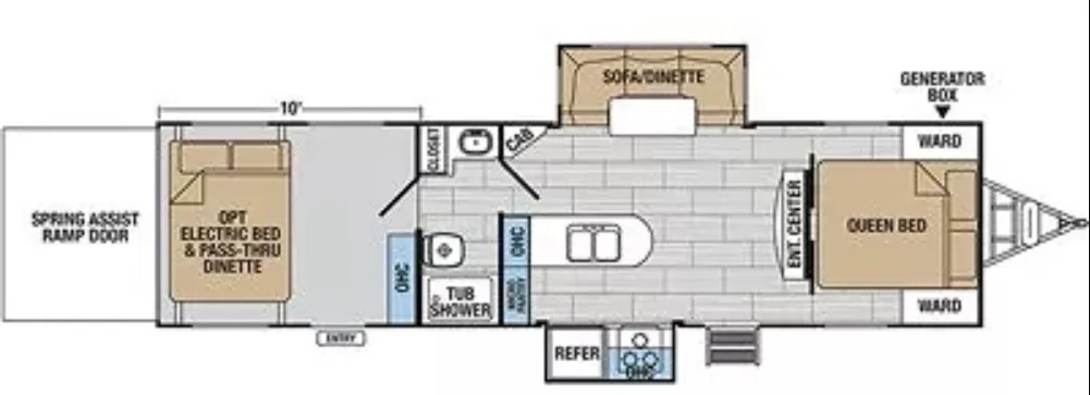 2019 Forest River XLR HYPERLITE 30HDS - Floor plan