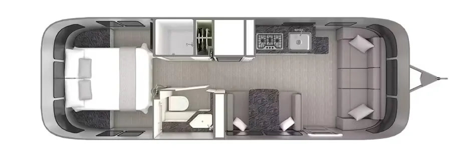 Airstream Classic 28RB floor plan