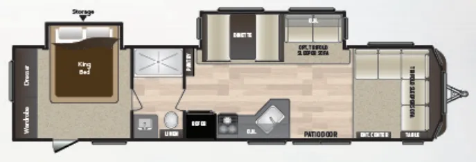 Keystone Hideout 38FDDS floor plan