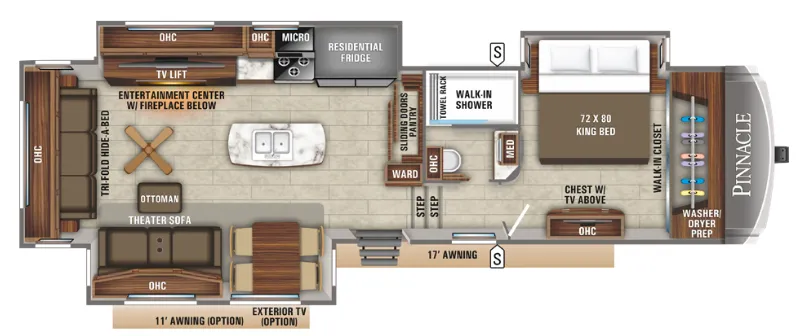 Jayco Pinnacle 36KPTS floor plan
