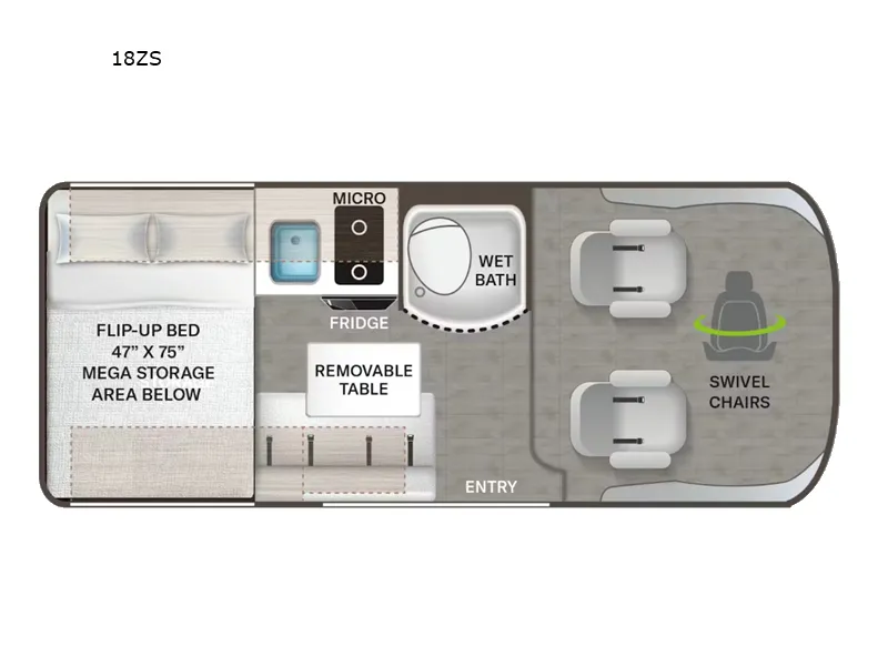 2027 Thor Motor Coach Rize Sport 18Z - Floor plan