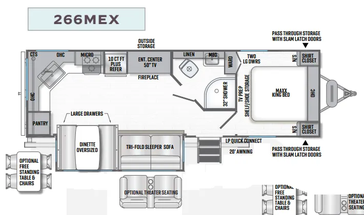 Forest River Wildcat Maxx 266MEX floor plan