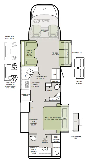 Tiffin Allegro Bay 38 BB floor plan