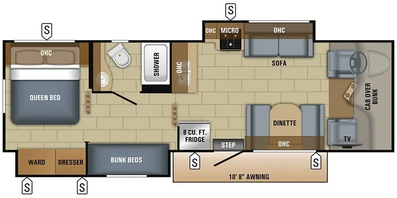 2018 Jayco Redhawk 31XL - Floor plan