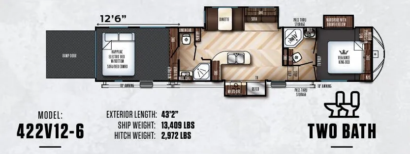 Forest River Vengeance 422V12-6 floor plan