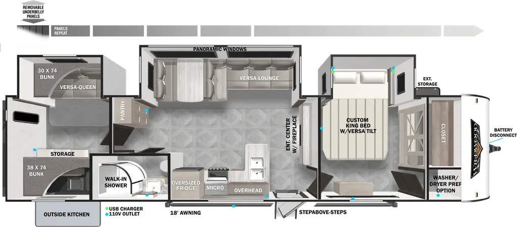 2024 Forest River Wildwood 33TS floor plan
