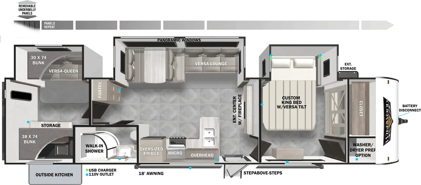 2024 Forest River Wildwood 33TS - Floor plan