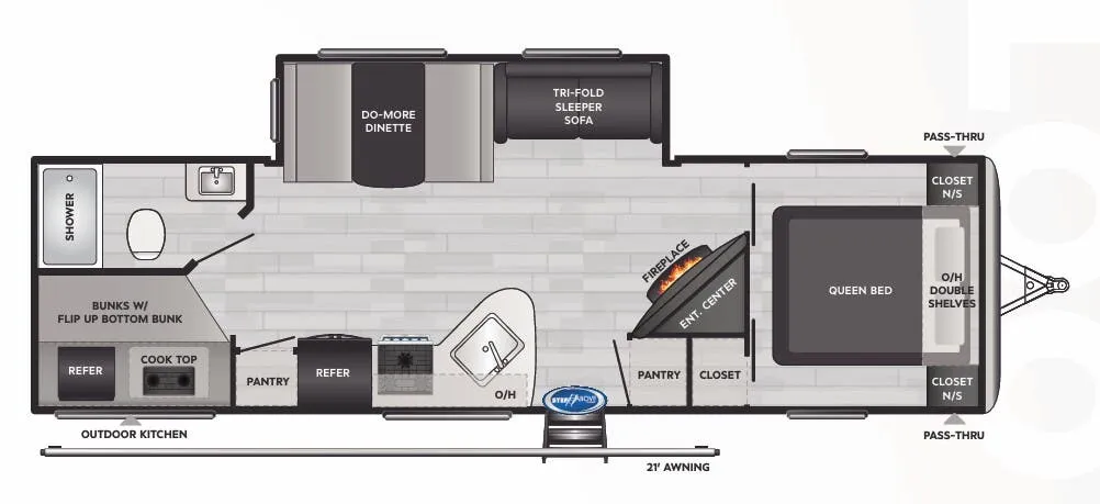 Keystone Springdale 295BH floor plan
