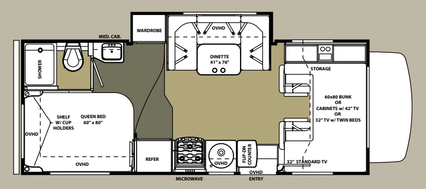 Forest River Sunseeker 2290S floor plan