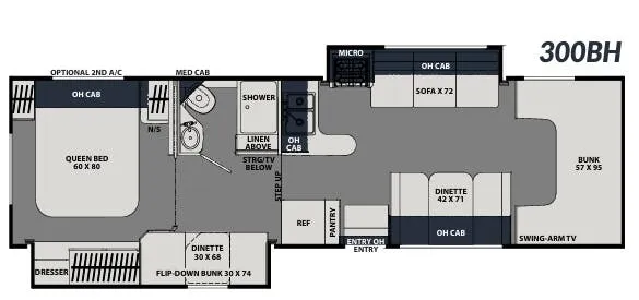 Coachmen Leprechaun 300BH floor plan