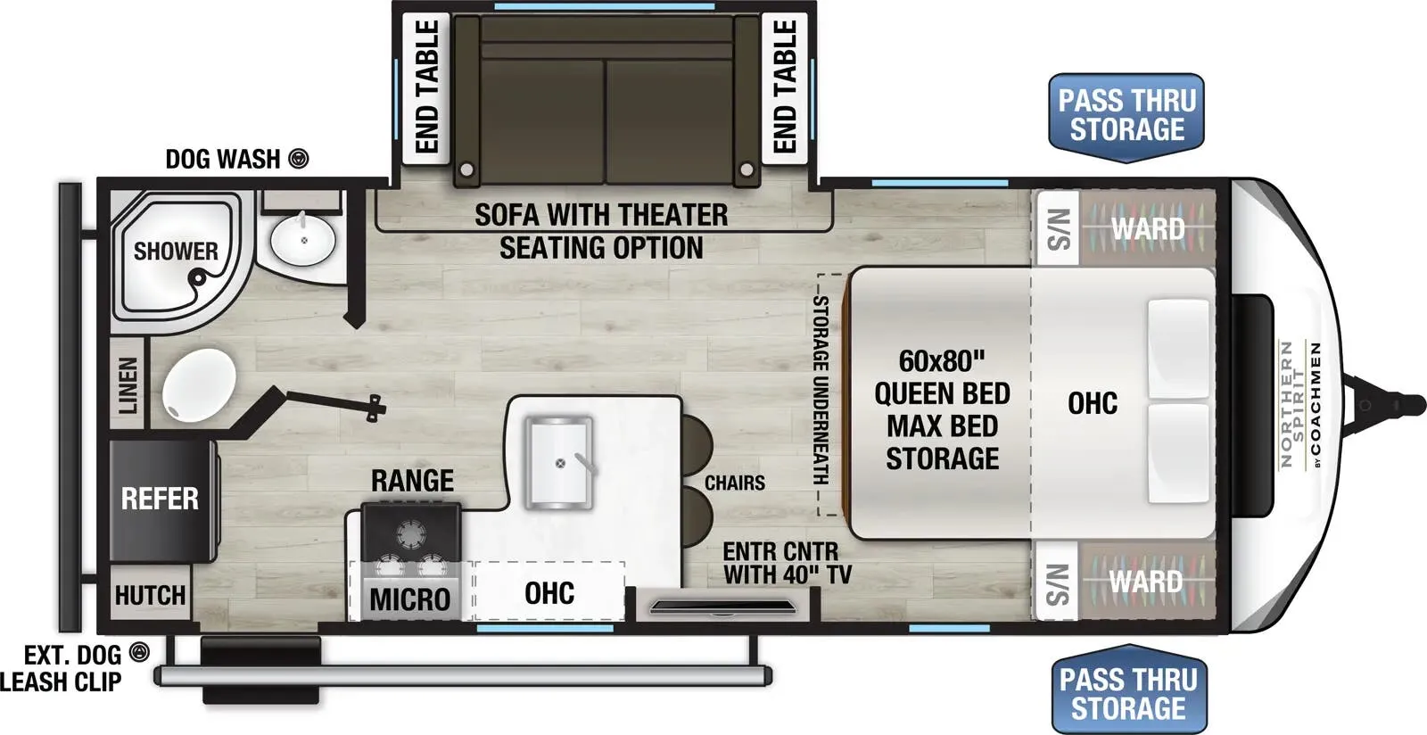 Coachmen Northern Spirit 1943RB floor plan