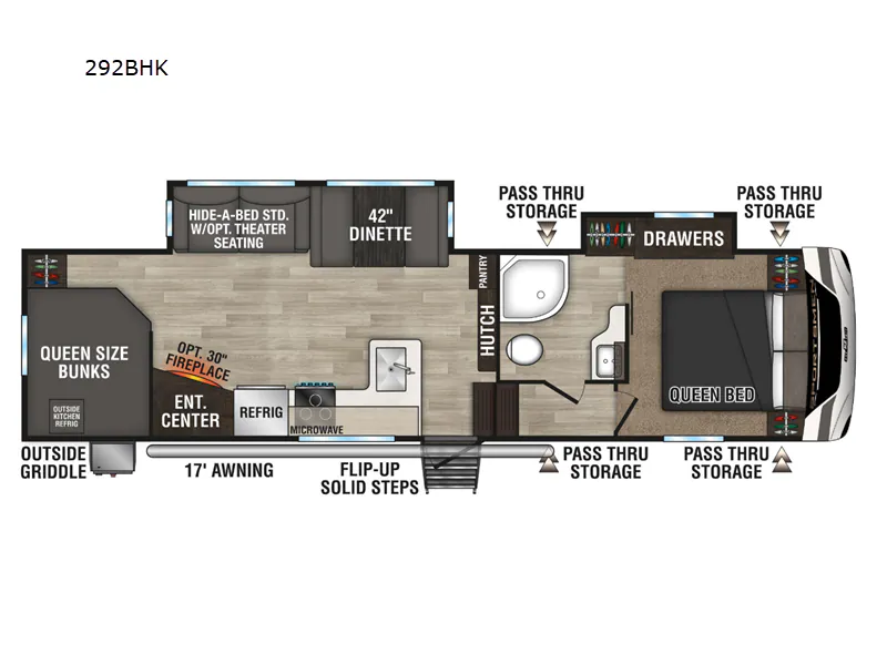 2024 K-Z Sportsmen 292BHK — Floor plan