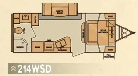 Cruiser RV Fun Finder 214WSD floor plan