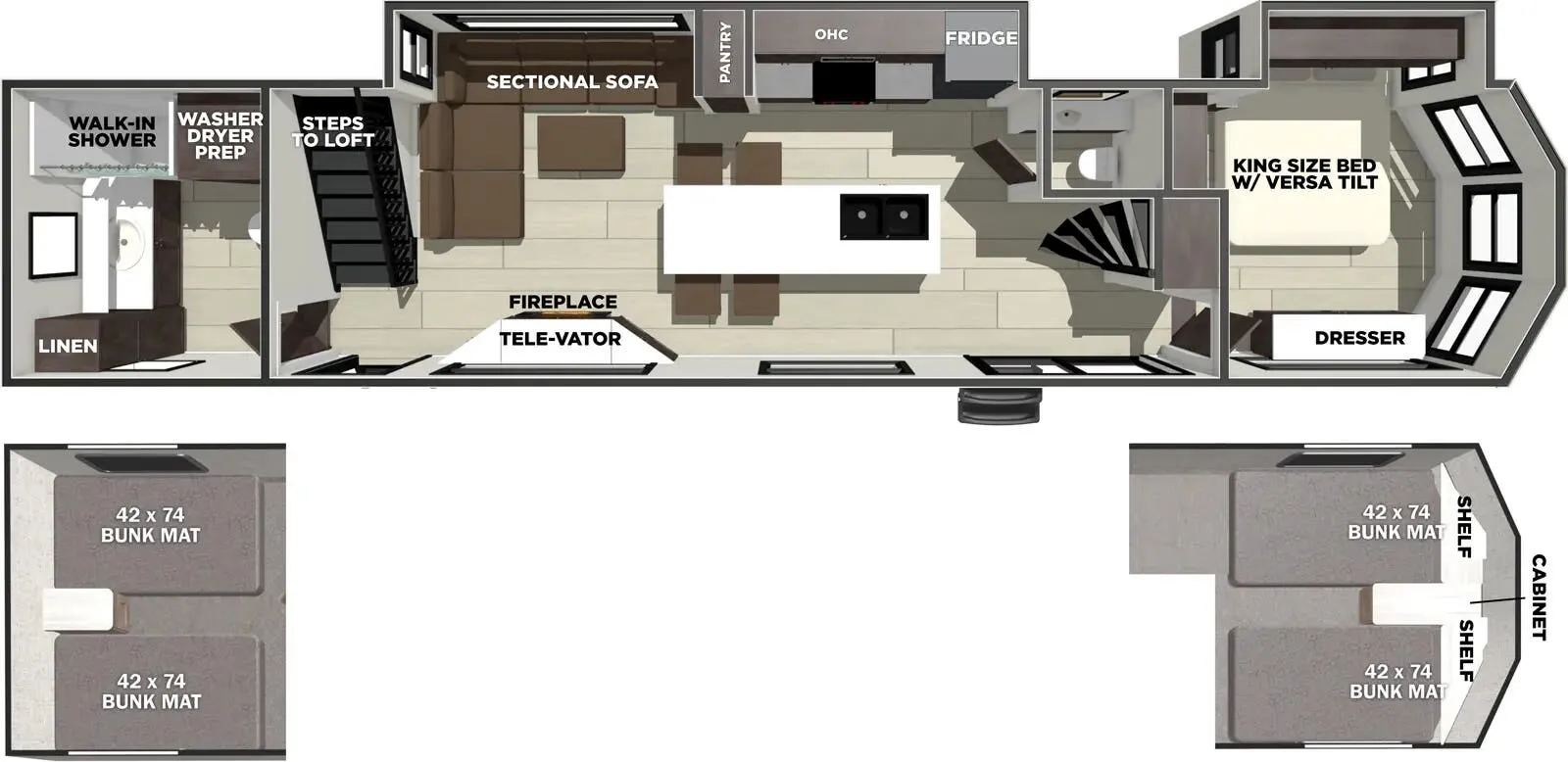 Forest River Salem Villa 44ZEN floor plan