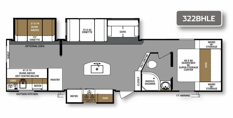 Forest River Surveyor Legend 322BHLE exterior