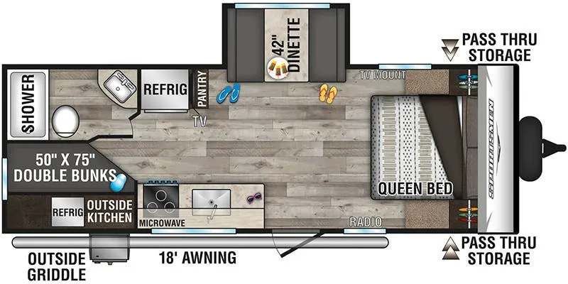 K-Z Sportsmen SE 231BHKSE floor plan