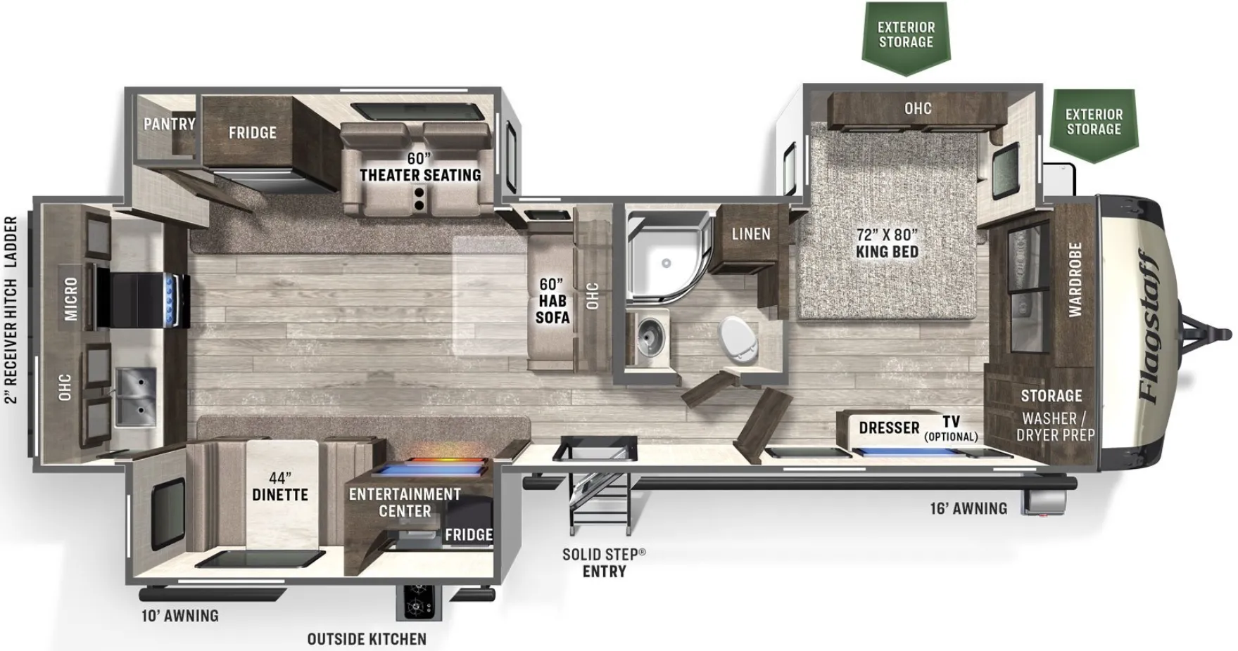 Forest River Flagstaff Classic 832RKSB floor plan