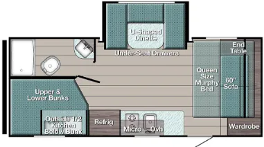Gulf Stream Conquest Lite Super Lite 192DS floor plan