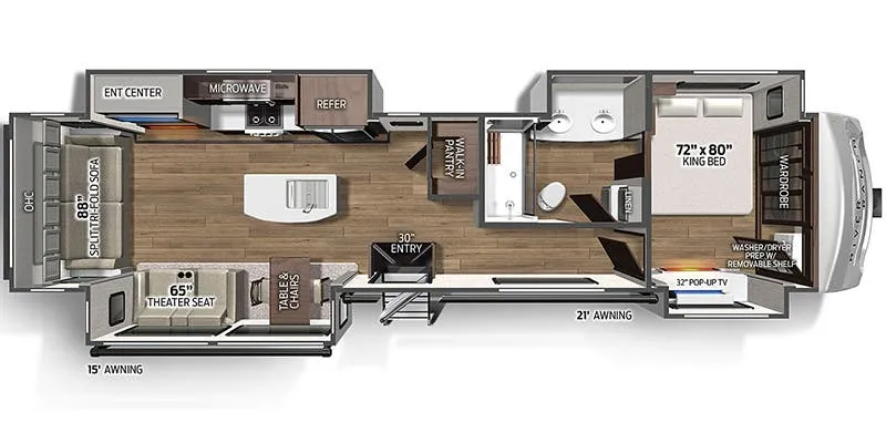 2023 Palomino River Ranch 390RL floor plan