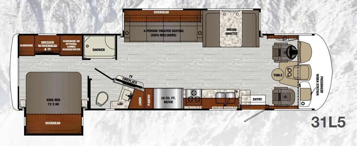 Forest River Georgetown 5 Series GT5 31L5 floor plan