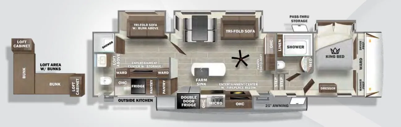 Forest River Sabre 38DBQ floor plan