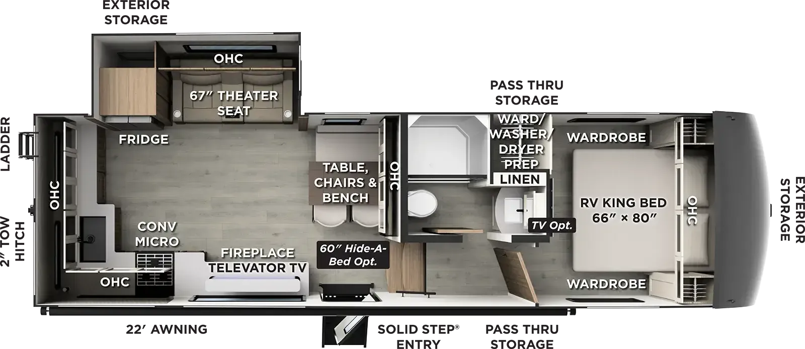 Forest River Flagstaff Classic Traveler 301CRK floor plan