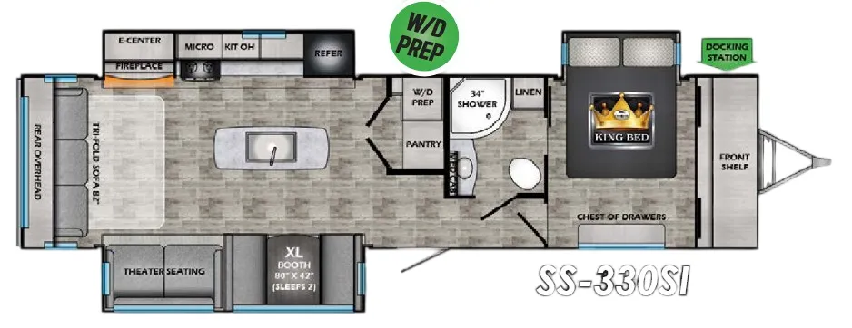 2024 Crossroads RV Sunset Trail Super Lite SS330SI floor plan