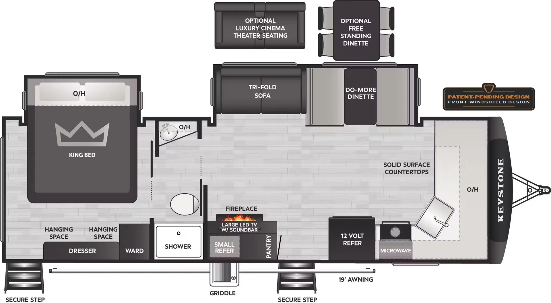 Keystone Passport 2600FK floor plan