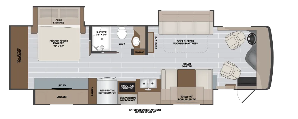 Holiday Rambler Nautica 34RX floor plan
