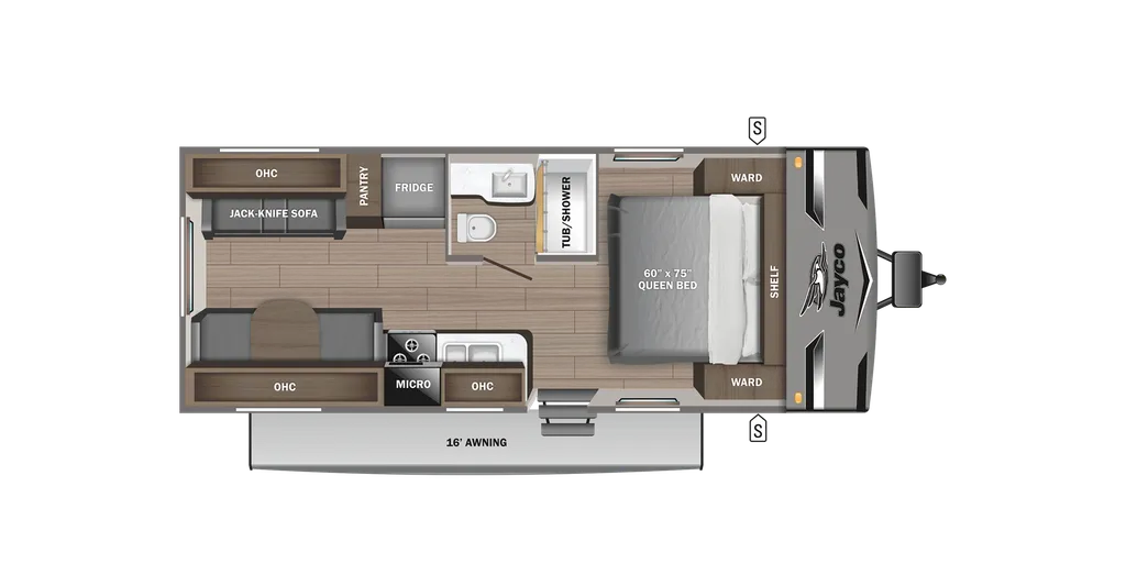 2024 Thor Jayco 210QBW floor plan
