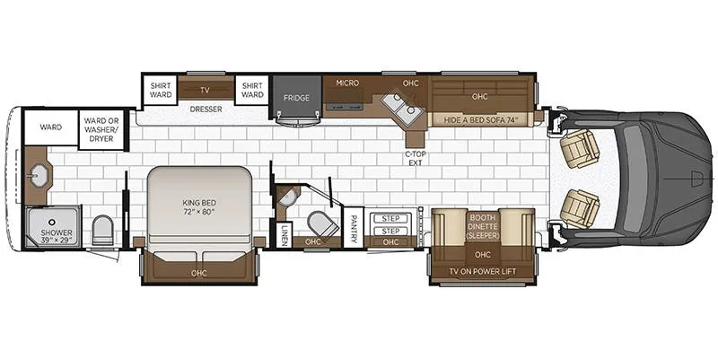 Newmar Super Star 4059 floor plan