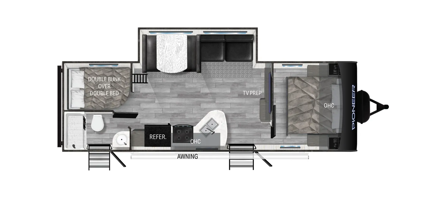 2021 Heartland Pioneer BH270 - Floor plan