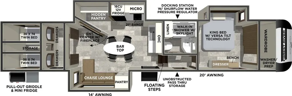 2026 Forest River Impression 36BR3 floor plan