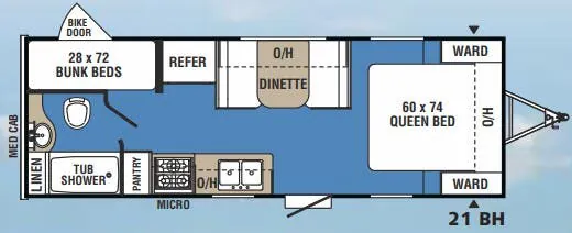 Coachmen Clipper 21BH floor plan