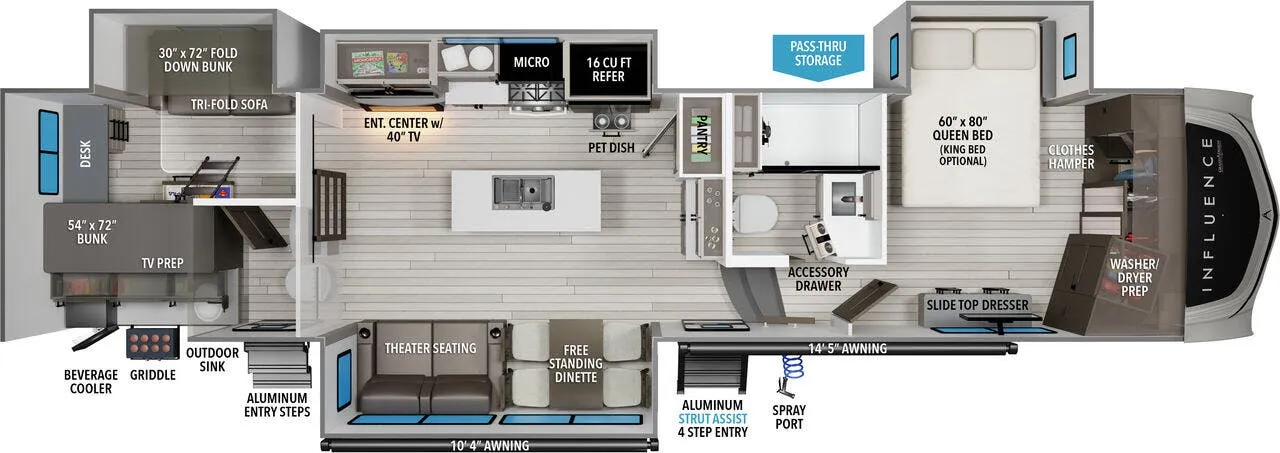 Grand Design Influence 3704BH floor plan