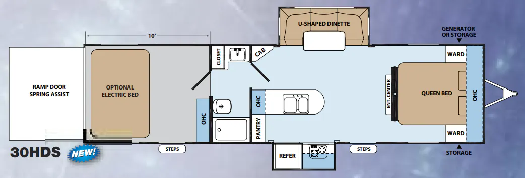 Forest River XLR Hyperlite 30HDS floor plan