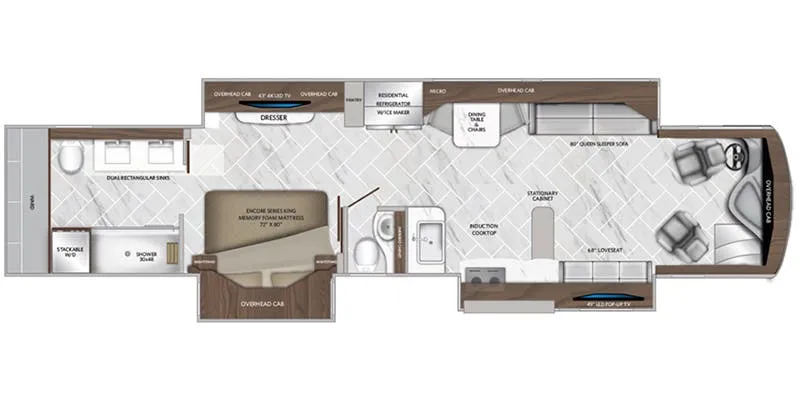 American Coach American Eagle 45K floor plan