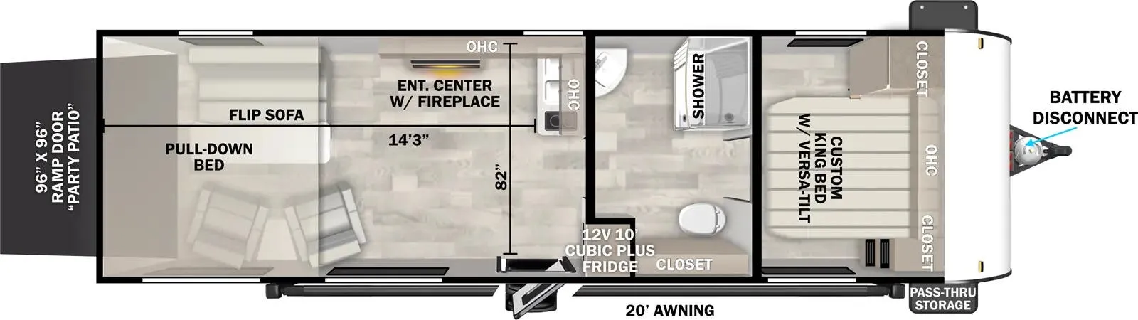 Forest River Salem Cruise Lite 265RTXL floor plan